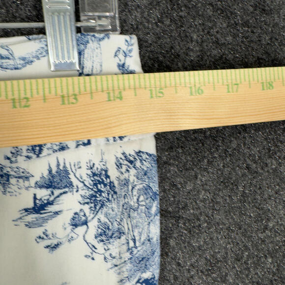 Soft Surroundings Pants Women PS Petite White Nature Print Chino Skinny Mid Rise - Picture 3 of 8